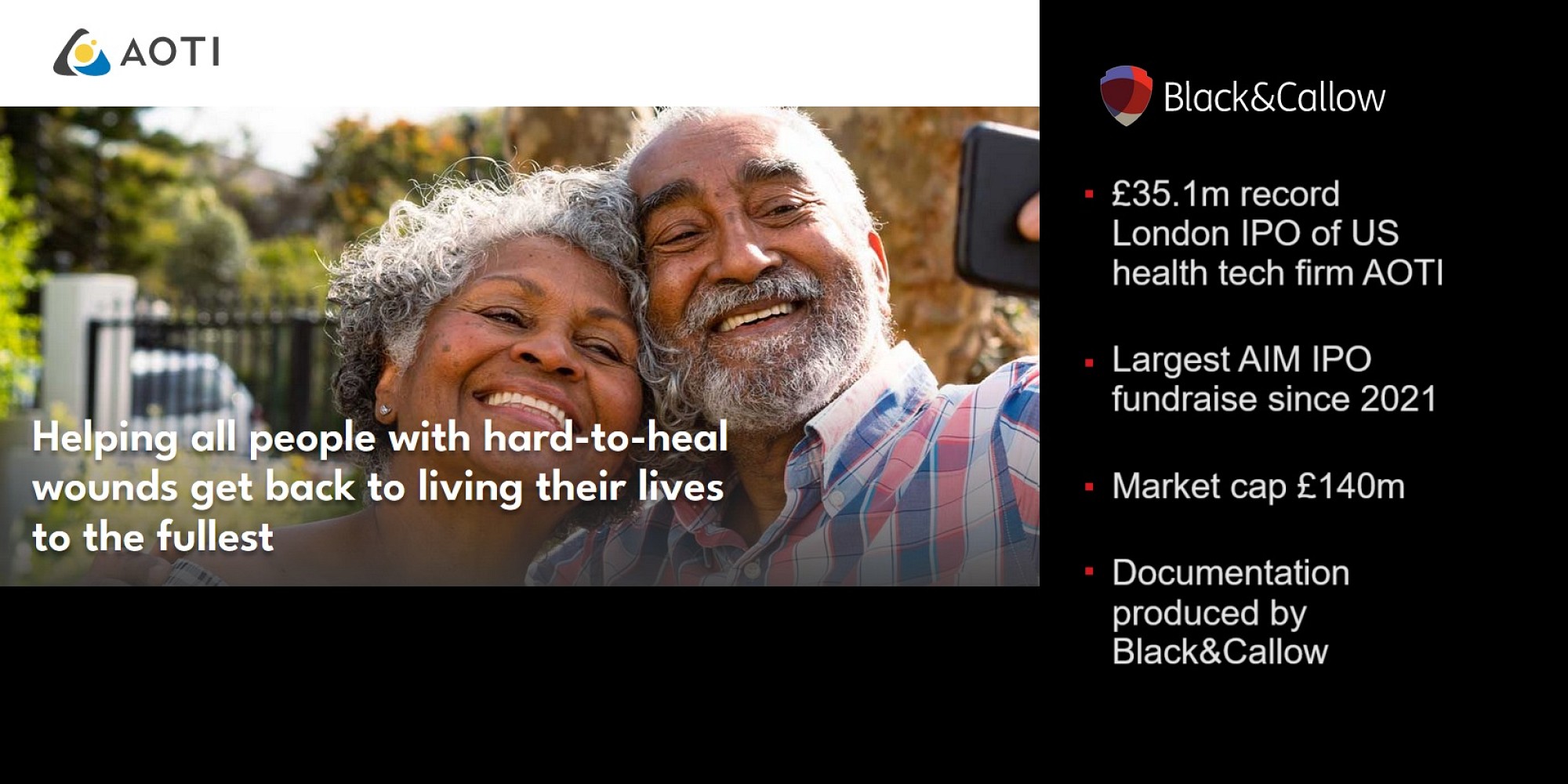 B&C helps AOTI's record £35m AIM IPO boost London's health in largest IPO since 2021